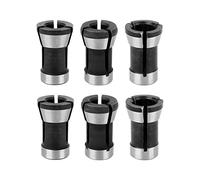 6Pcs Router Collet Chuck Carbon Steel Collet Woodworking Milling Chuck Adapter 6/6.35/8mm for Trimming Engraving Machine