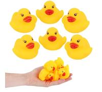 6PCs Rubber Duck Bath Toys 5cm/1.97" - Floating Vinyl Ducks for Babies and Toddlers, Reusable Waterproof Bath Time Toys for Kids, Fun Water Play & Pool Party Favors,