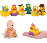 6PCs Rubber Ducks 8cm/3.15" - Random Assortment Ducks, Rubber Duckies Bath Toys for Baby Kids Toddler Summer Beach Pool Toys Birthday Gifts Party Favors