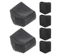 6pcs Rubber Ladder Feet Covers for Folding Step Ladders, 2x4cm Black