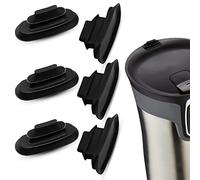 6Pcs Rubber Lid Stopper Compatible with Contigo West Loop Autoseal Travel Coffee Cup, Replacement Stopper Seal Part for Contigo West Loop Coffee Mug, Replacement Parts for Contigo Water Bottle(Black)