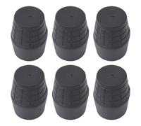 6PCS Rubber Microphone Stand Foot Pads for 19mm/22mm/25mm Tubes, Protector Cap Cover with Anti-Slip Design, Compatible with Mic Stands, Black