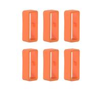 6Pcs Rubber Replacement Watch Band Strap Loops for Garmin Forerunner 245/645/Vivoactive 3/Vivomove HR, 20mm Silicone Watch Band Holder Watch Strap Keeper (Orange)