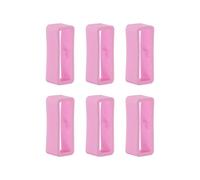 6Pcs Rubber Replacement Watch Band Strap Loops for Garmin Vivomove 3S /Vivomove 4S, 18mm Silicone Watch Band Holder Watch Strap Keeper (Pink)