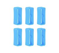 6Pcs Rubber Replacement Watch Band Strap Loops for Garmin Vivosmart 4, 16mm Silicone Watch Band Holder Watch Strap Keeper (Sky blue)