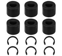 6pcs Rubber Roller Replacement and 6pcs Rubber Roller Resolution for Cricut Maker, Keep Rubber from Moving Retaining Clip Rings Compatible with Cricut Maker
