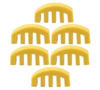 6pcs Rubber Violin Practice Mute for Quiet and Night Playing 5.1x2.5x1.1cm | Yellow Pocket Carry Design, Helps Protect Bridge, Suitable for Students, Beginners and Student Violins