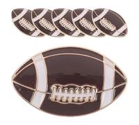 6pcs Rugby Brooch Pin Alloy Sports Charm for Fans and Teammates | Matches and Game Days, Lasting Wear, Mix and Match Accessory, Preserves Memories and Camaraderie