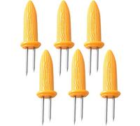 6pcs Safe Corn on The Cob Holders Skewers Needle Prongs for BBQ Barbecue Garden Hand Tools Fork