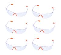 6Pcs Safety Glasses for Work Anti Fog Scratch Safety Goggles Adult Clear Lenses Eye Protection Glasses Protective Equipment Security Eyewear for Welding Outdoor Construction Laboratory Chemicals