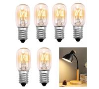 6PCS Salt Lamp Bulb, E14 15W Small Screw Salt Lamp Bulbs Dimmable T20 Tubular Bulb Small Edison Screw Replacement Plug in Wax Melt Burner Bulbs for E14 Pygmy Sewing Machine Light Fridge Bulb