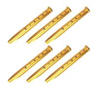 6Pcs Sand Tent Pegs, Snow Tent Stakes U-Shaped Camping Peg, For Secure Camping In Sand, Snow, And Soft Soil(gold)