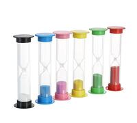 6pcs Sand Timer Sandglass Hourglass for Kitchen Office Game Decor Cooking Exercising