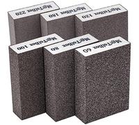 6pcs Sanding Blocks, Sanding Sponges-6 Different Specifications for Softwood, Paint on wood, Metal, Wall Polishing, Accessories Hand Sanding