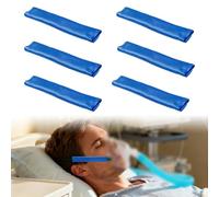 6pcs Satin Mask Strap Covers, Comfortable & Breathable Soft Face Cushion Pads Reusable Positive Pressure Headgear Straps Liners Covers Accessories for Reducing Red Marks (Blue)