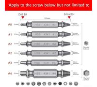 6PCS Screw Extractor Set for Broken Bolts, HSS Drill Bits with Easy to Use Design and Storage Case