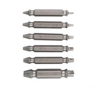 6PCS Screw Extractor Set for Removing Broken Bolts, Double-Headed HSS Drill Bits with Case, 2-12mm Removal Diameter, Compatible with Power Drivers