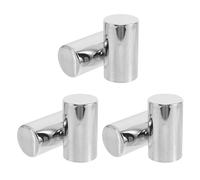 6pcs Screw-on Plastic 33mm Hub Nut Caps Chrome for Semi Trailer Trucks | Flat Top, Silver Finish, , Low Upkeep for Fleet Care and All-weather Driving