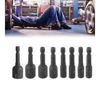 6Pcs Screw Tap Socket Adapter Set 4-16Mm 1/4 Inch Hex Shank Alloy Steel for Hand Electric Drills Auto Repair DIY Projects