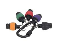 6Pcs Screwdriver Bit Holder Socket Key Chain, 1/4in Driver Drill Bits Keychain Tool, Retractable Bit Holder with Aluminum Alloy ABS Stainless Steel, for Outdoor Work and DIY Projec