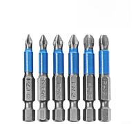 6Pcs Screwdriver Bits Set Magnetic Nonslip for Electric For Impact Drivers PH1 PH2 PH3 PZ1 PZ2 PZ3 Alloy Steel 50mm