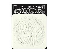6Pcs Sea Creature Theme Templates 5x5Inch Kids Drawing Stencils for Card Making Wood Sign Cake Painting Wall Decoration Stencils for Kids Creativity