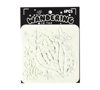 6Pcs Sea Creature Theme Templates 5x5Inch Kids Drawing Stencils for Card Making Wood Sign Cake Painting Wall Decoration Marine Life Stencils Clear PET Drawing Templates