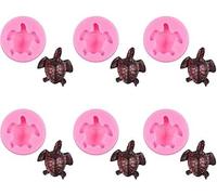 6Pcs Sea Turtle Resin Mold Small, 3D Animal Silicone Molds for Resin Casting, Tortoise Making Mold for DIY Resin and Plaster Casting,Cake,Chocolate,Soap,Polymer Clay Decoration Tools,Clay Molds