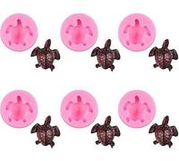 6Pcs Sea Turtle Resin Mold Small, 3D Animal Silicone Molds for Resin Casting, Tortoise Making Mold for DIY Resin and Plaster Casting,Cake,Chocolate,Soap,Moulding