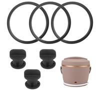 6PCS Seal Ring & Replacement Stopper for Crock-Pot 20-Ounce Electric Lunch Box, Silicone Sealing Ring Gaskets Seal Parts Leak-Proof Lunch Box Accessories Parts BPA Free
