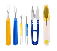 6PCS Seam Ripper Set - 2 Large 2 Small Stitch Unpicker - 2 Thread Snips - Sewing Tool Kit - Stitch Ripper for Sewing Machine Accessories - DIY Needlework - Fabric Cutting - Multicolor