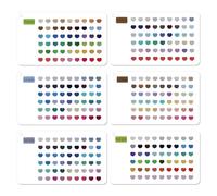 6pcs Seasonal Color Analysis Cards, 54 Reference Colors per Season Portable Color Palette Template Cards with Beaded Chains Perfect Clothing Makeup Nail Matching Guide