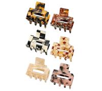 6Pcs Secure Grip Hair Clip for Half Up Hairstyles Square Acrylic Clip Comfortable and Practical Barrettes Hair Decors Daily Hairpin