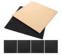 6pcs Self Adhesive Acoustic Panels for Bedrooms and Home Cinemas | Polyester Fiber, High Density Sound Absorption and Insulation, Black Finish, Easy Installation