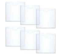 6PCS Self-Adhesive Car Tax Disc & Parking Permit Holder for Car Windscreen, Clear Square PVC Badge Protector - Easy Stick-on Organiser for Permits and Tickets