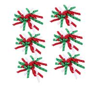 6pcs Self Adhesive Curly Ribbon Bows for Gift Wrapping, Six Piece Set