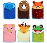 6pcs Sensory Mat, Animal Sensory Mats Mini Sensory Floor Tiles for Autistic Children Kids with Different Unique Textures & Colors, Calming Corner Items Special Needs Development Toys (set 1)