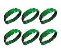 6pcs Sequin Headband-Elastic Glitter Headband-Non-Slip Headdress Shiny Style Accessories for Girls Women (Green)