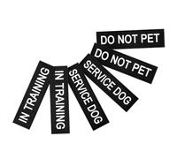 6pcs Service Dog Patch with Hook Backing Removable Vest Patches for Training Dogs Do Not Pet Patch Black Tactical Dog Harness Patches for Service Animal Vests Harnesses Collar