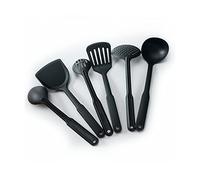 6pcs/Set Black Kitchen Utensils Set Non-Stick Kitchenware Cooking Tools Spoon Soup Ladle Spatula Shovel Tools Gadget Accessories