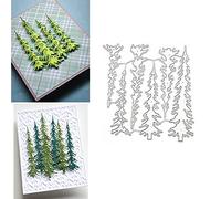 6pcs/Set Christmas Tree Metal Die Cuts, Pine Tree Plant Frame Stencils DIY Crafts Cards Cutting Dies Cuts for DIY Embossing Card Making Photo Decorative Paper Dies Scrapbooking
