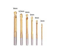6pcs/set Cobalt PCB Drill Bit Set Spiral Screw Metric Composite Tap Drill Bit Tap Twist Drill Bit Set for Cutting Drilling Polishing