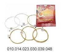 6PCS/Set Copper Alloy Acoustic Guitar Strings, Full Size 10-48, 11-50, 12-53 Gauges, for Steel String Guitar