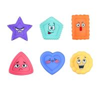 6Pcs/Set Fidget Toys Super Soft Texture Sensory Stress-Relieving Toy Safe Fun Worry Stone for Anxiety ReliefSensory Stones