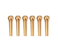 6Pcs/Set Guitar Pin, Durable Brass Acoustic Guitar String Bridge Pin Peg Instrument Replacement Parts (Gold)