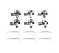 6PCS Set of For HVAC Piercing Valve Line Tap Valve Kits BPV31 Replacement for Copper Pipes 1/4 Inch, 5/16 Inch, 3/8 Inch Outer Diameter Metal Material