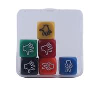 6Pcs / set Party Board Game Props Finger Guessing Dices 20mm Sieves Props Finger Guessing