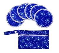 6Pcs/set Reusable Bamboo Nursing Pad Super Absorbent Breast Milk Protections Mat with Portable Diaper Storage Bag