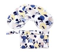 6Pcs/set Reusable Bamboo Nursing Pad Super Absorbent Breast Milk Protections Mat with Portable Diaper Storage Bag