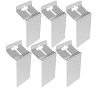 6PCS/Set T-Post Mounting Bracket 3 inch Stainless Steel Vertical Mounting Bracket Heavy Duty Mailbox T-Post Mounting Bracket